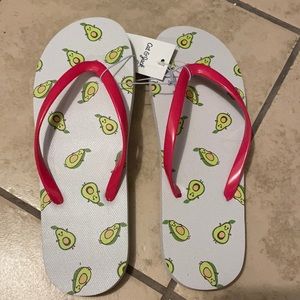 Avocado flip flops